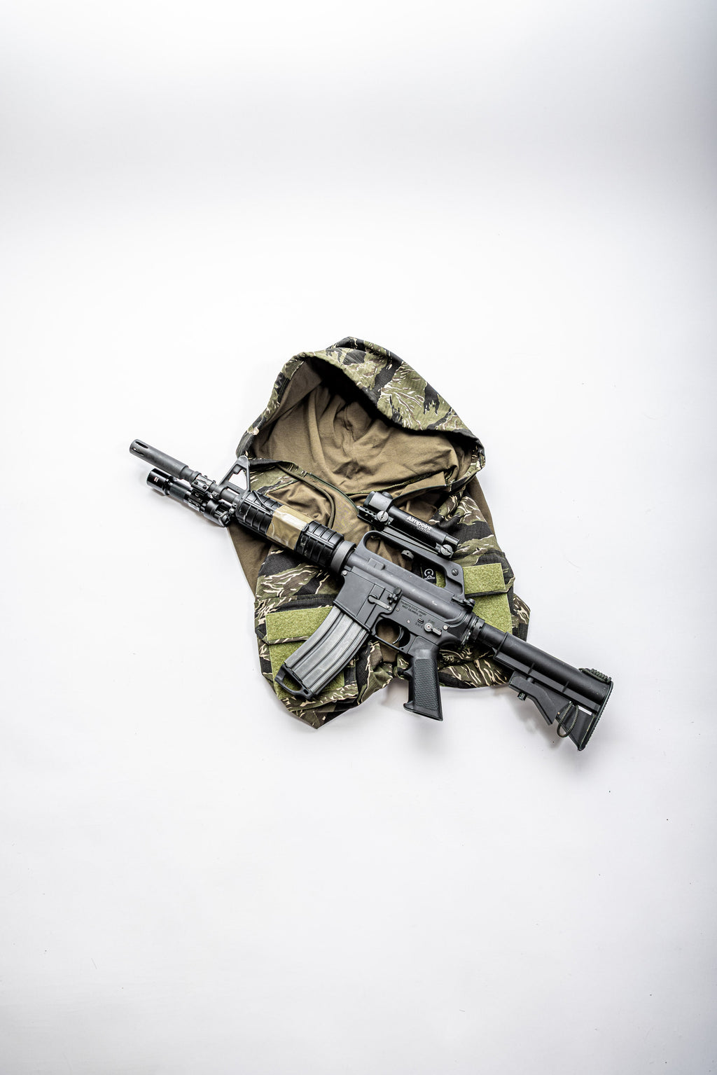 Tiger Stripe OD Hooded Combat Shirt